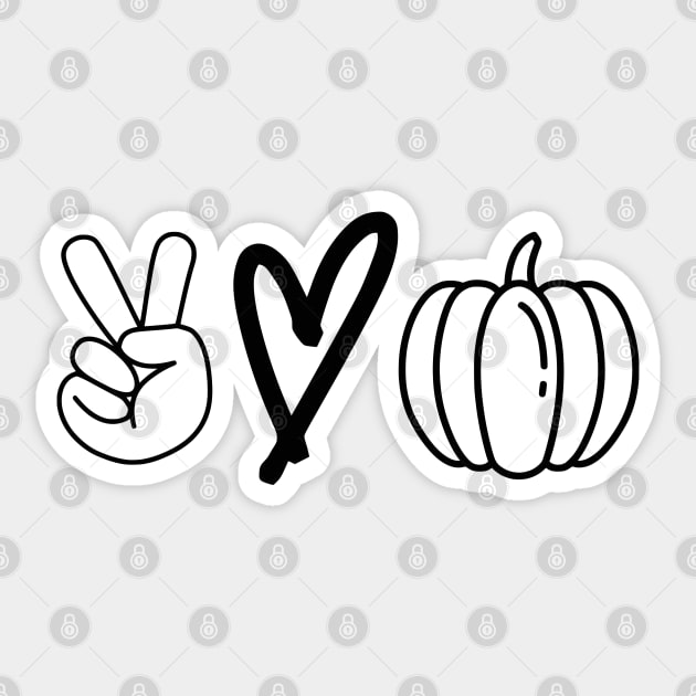 Peace love Pumpkin Sticker by Peach Lily Rainbow